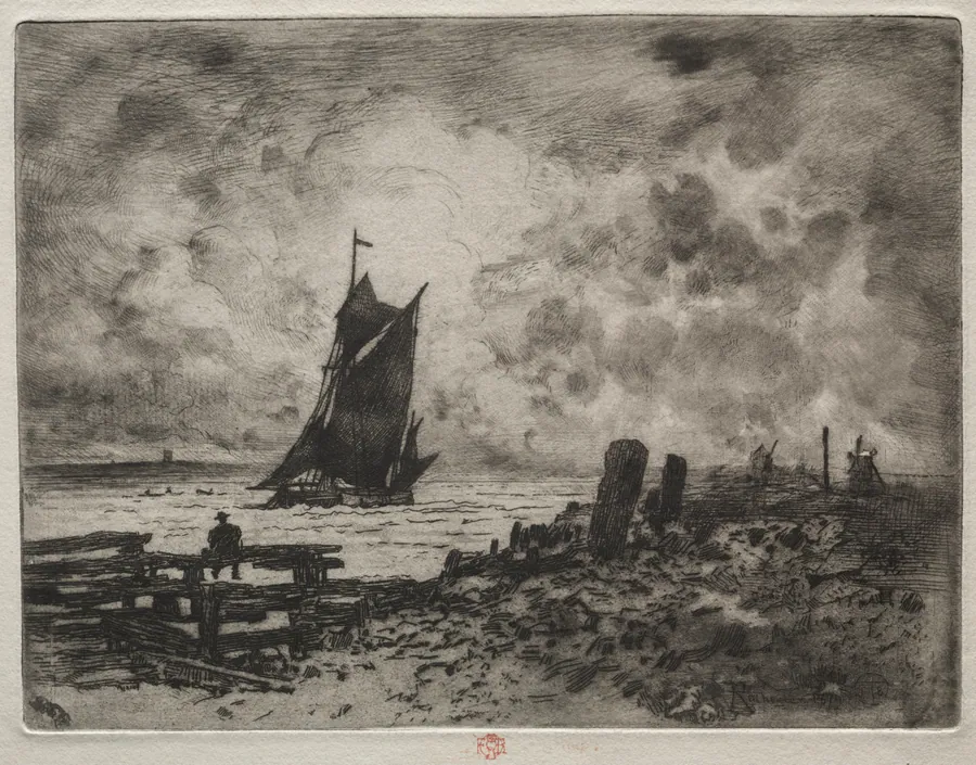 The Little Marine: Souvenir of Medway by Félix Hilaire Buhot