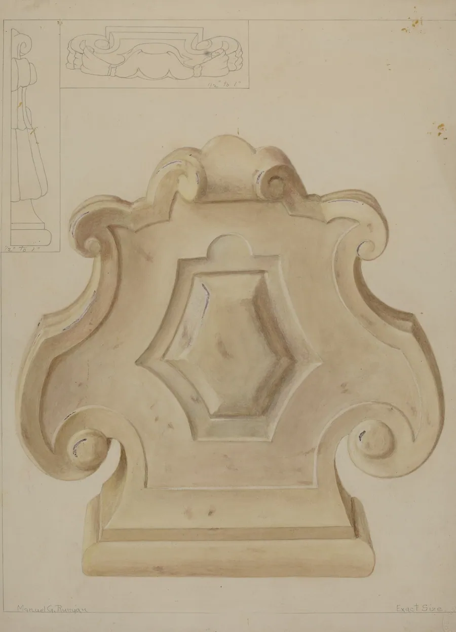 Marble Ornament (from top of mantelpiece) by Manuel G. Runyan