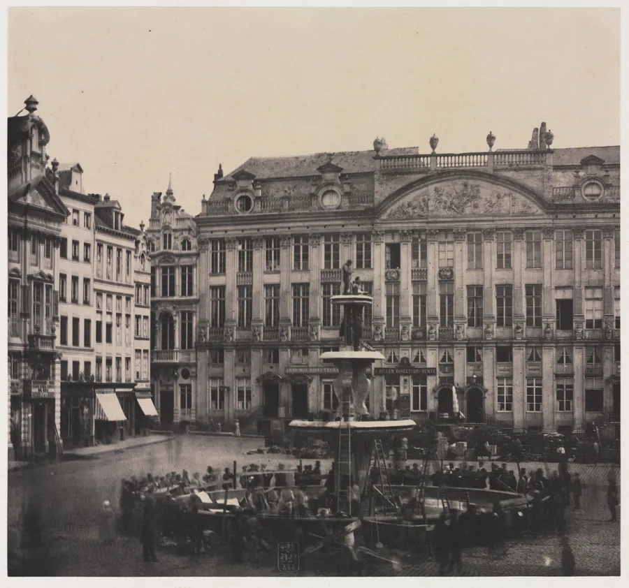 Untitled (Construction of Commemorative Fountain) by Louis Pierre Théophile Dubois de Nehaut