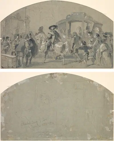 Street Scene (recto); Sketches (verso)