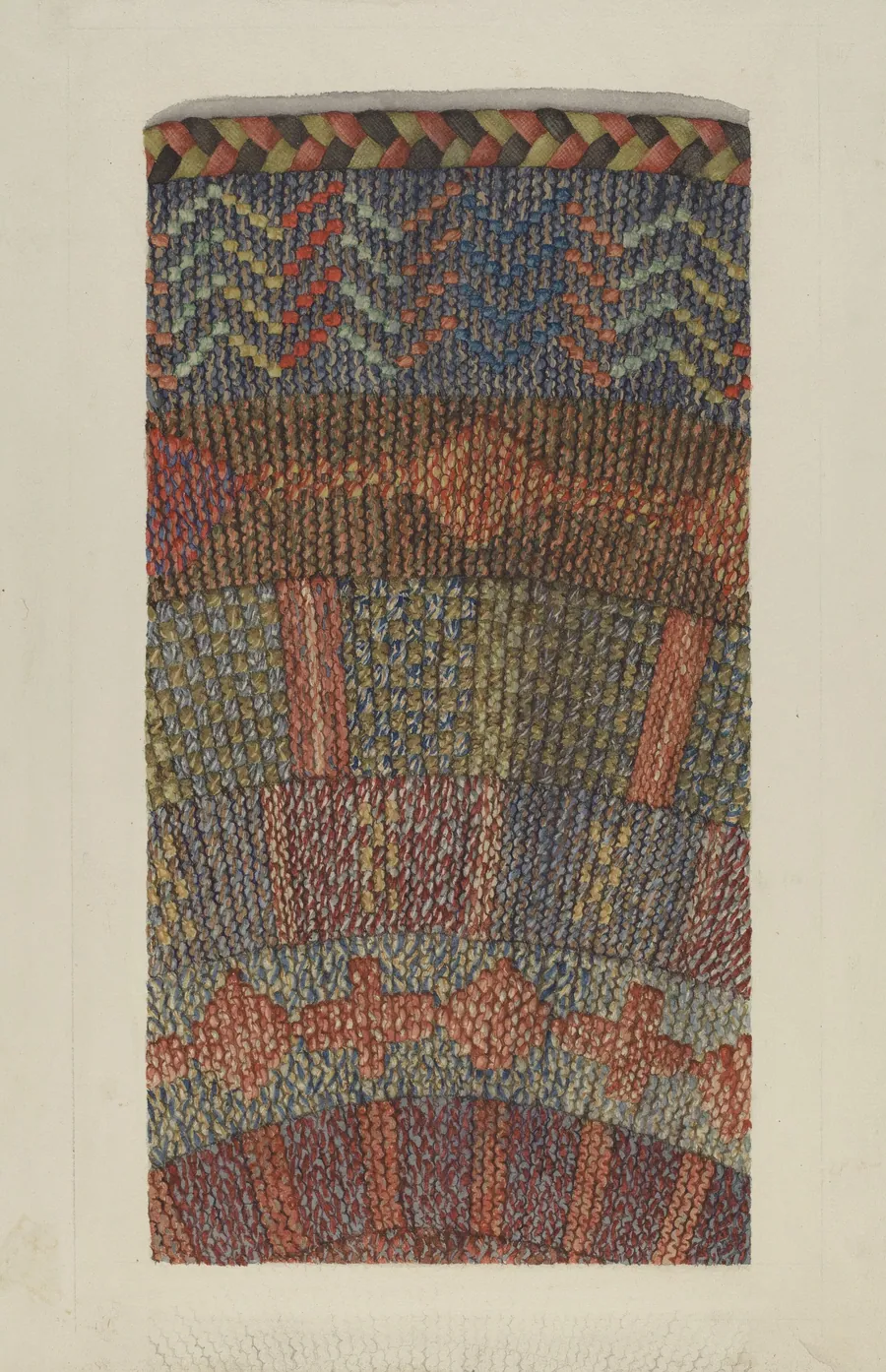 Knitted Rug by Ingrid Selmer-Larsen