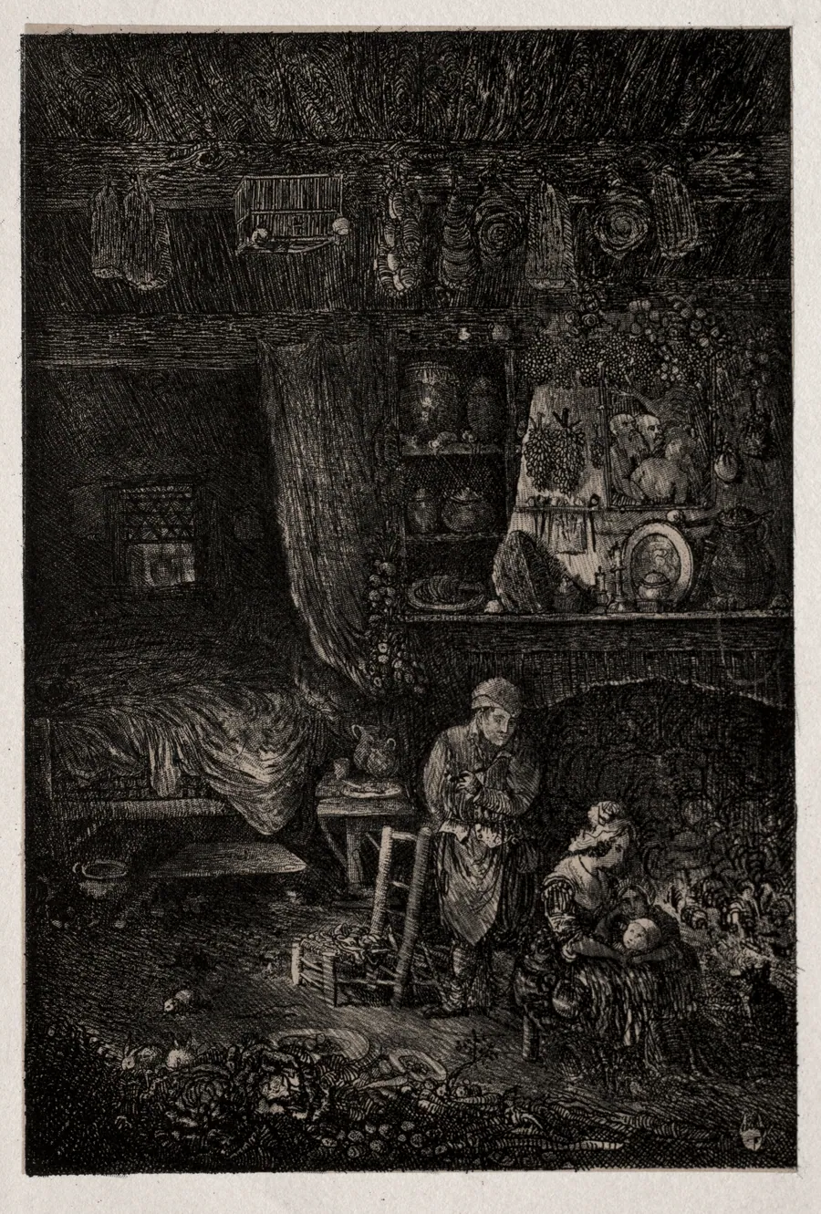 Flemish Interior by Rodolphe Bresdin