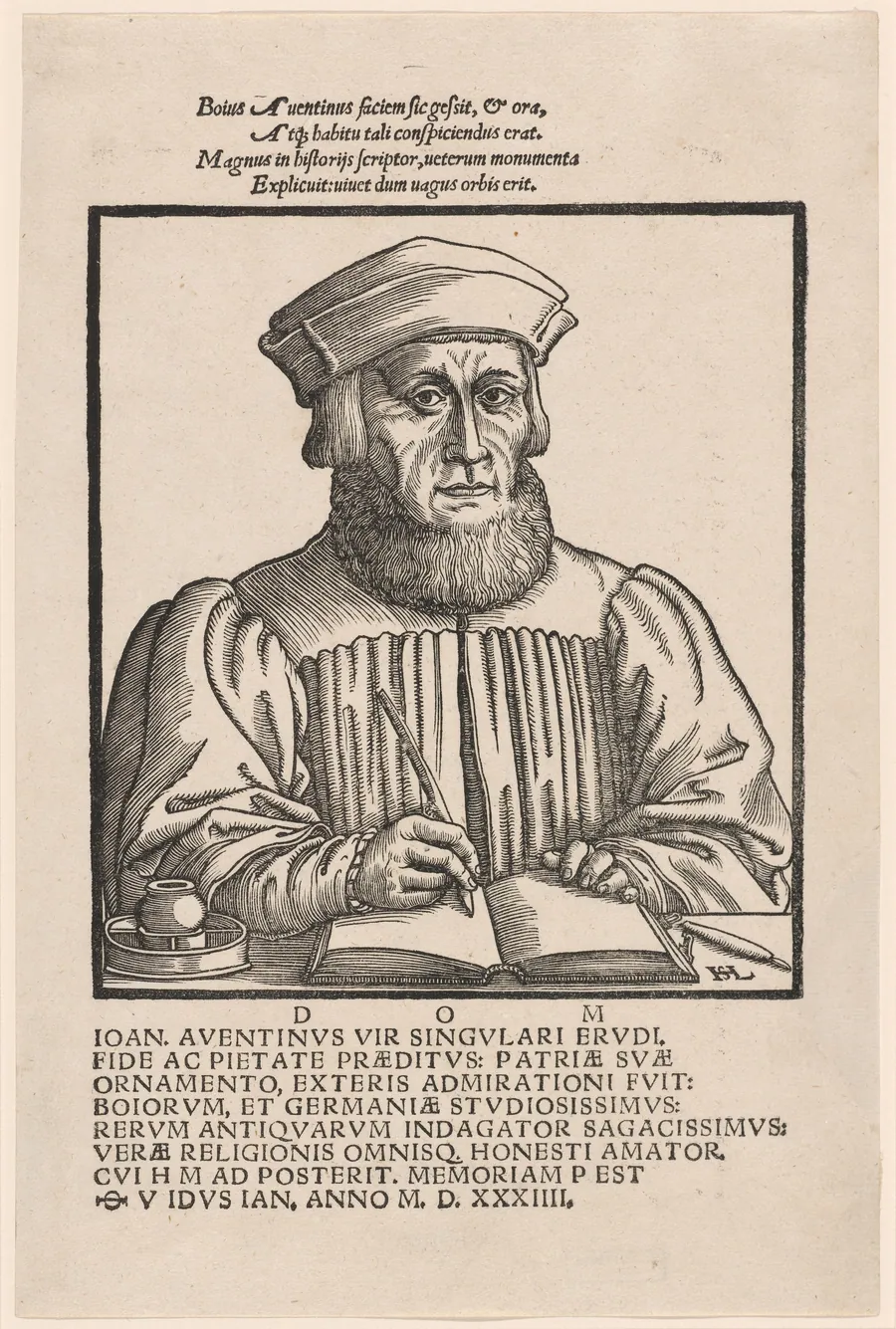 Johann Aventinus (Johann Turmair) by Hanns Lautensack