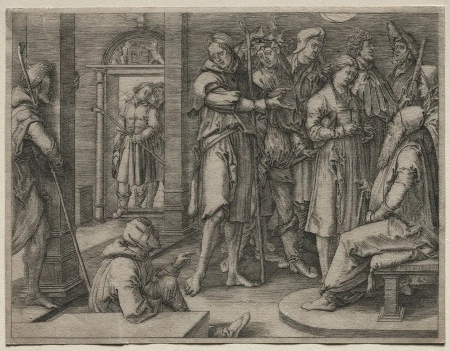 The Story of Joseph:  Joseph Interprets his Dream to Jacob by Lucas van Leyden