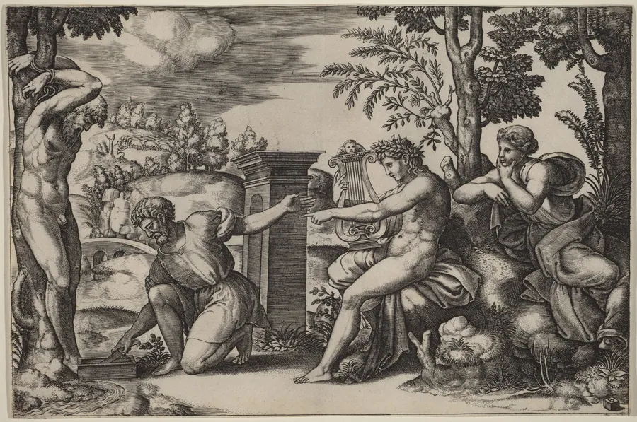Apollo and Marsyas by Master of the Die