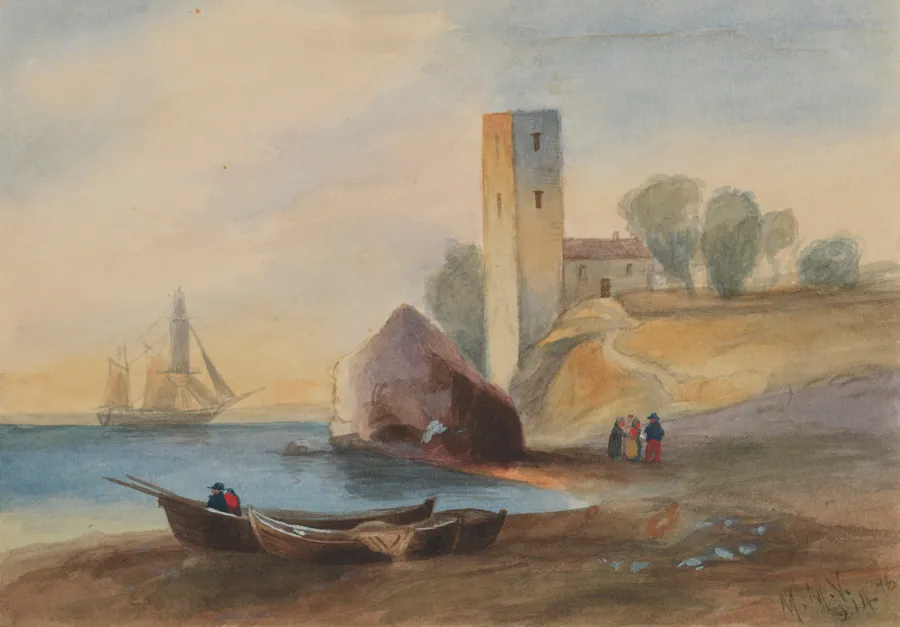 Untitled (Landscape) by Mary Vaux Walcott, born Philadelphia, PA 1860-died St. Andrews, New Brunswick, Canada 1940