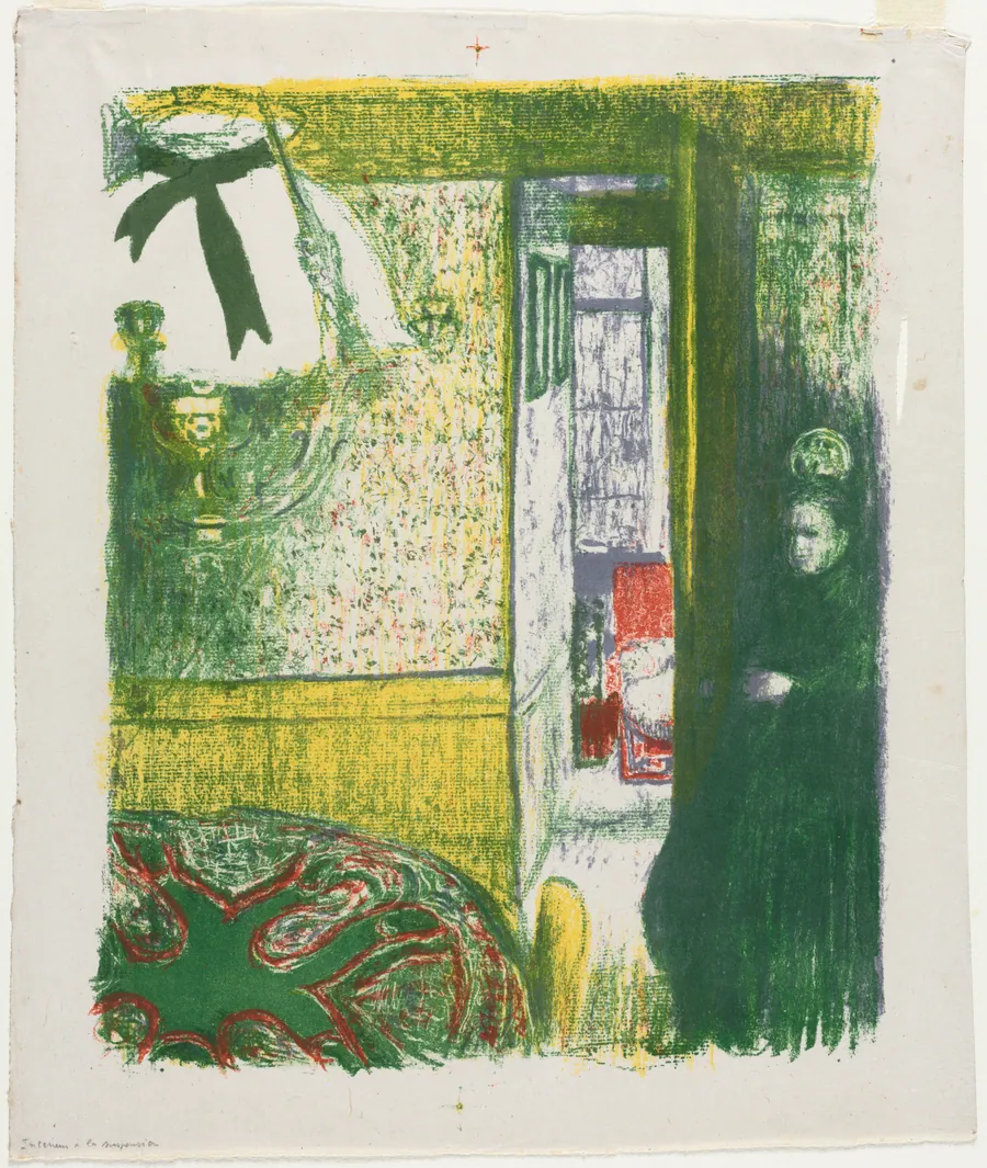 Interior with a Hanging Lamp by Édouard Vuillard