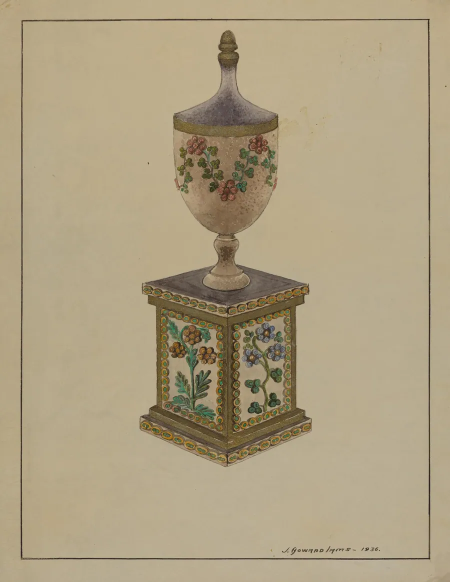 Wooden Mantel Ornament by J. Howard Iams