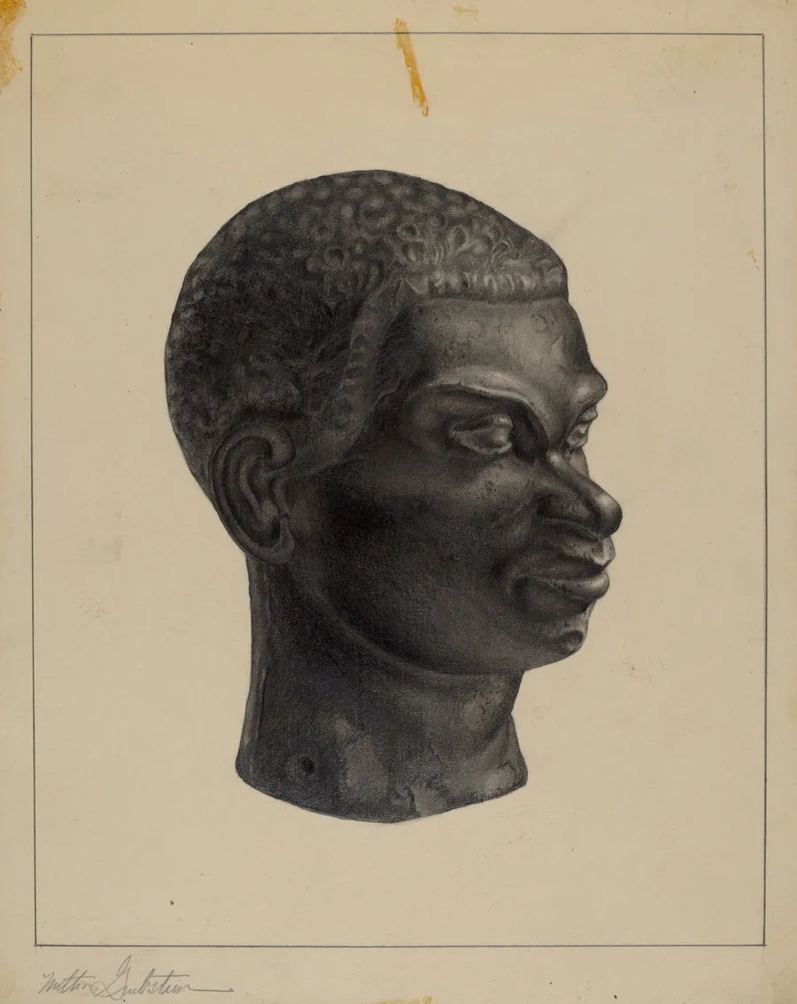 Head (Top of Hitching Post) by Milton Grubstein