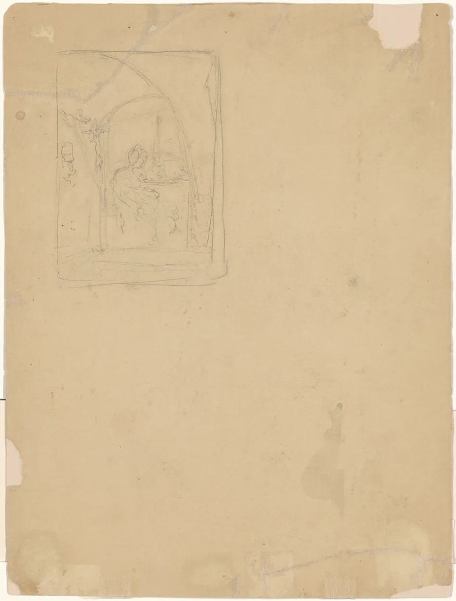 Study of an Interior [verso] by Walter Shirlaw