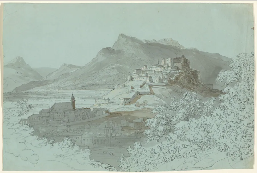 View of Salzburg by Johann Georg von Dillis