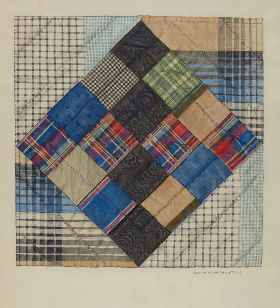 Silk Bed Quilt by Elgin Moncure Styll