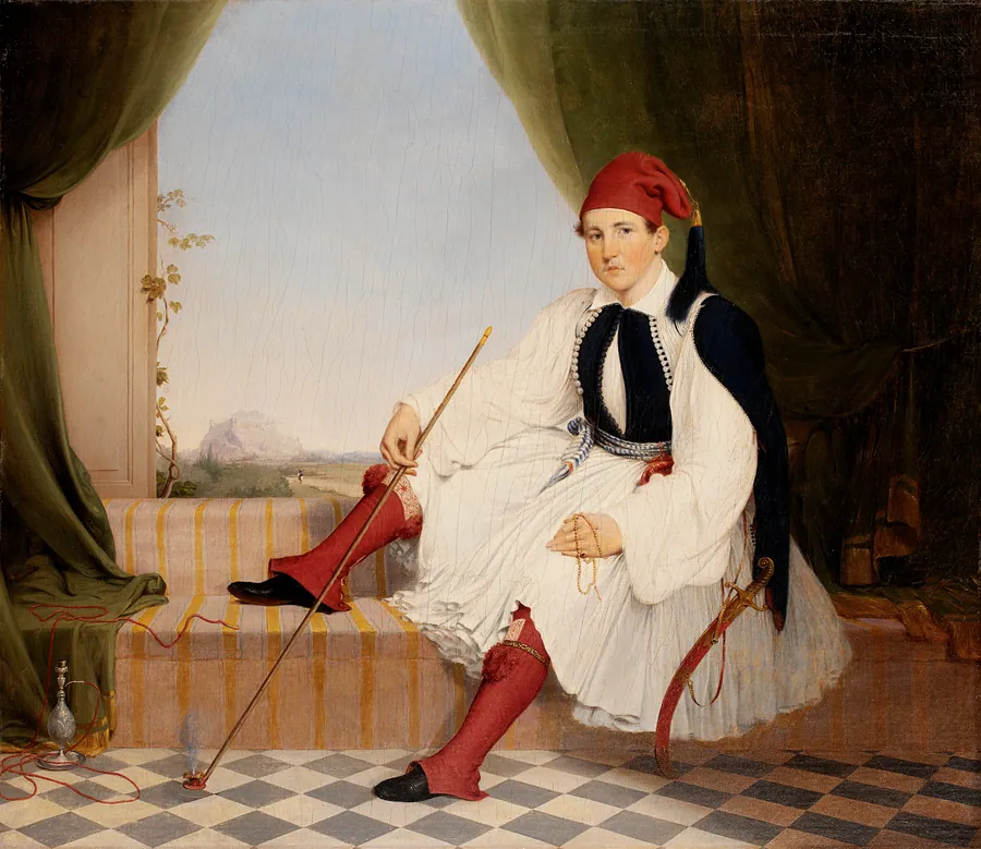 Portrait of John B. Carmac, in Greek Evzone Costume by Walter Gould, born Philadelphia, PA 1829-died Florence, Italy 1893