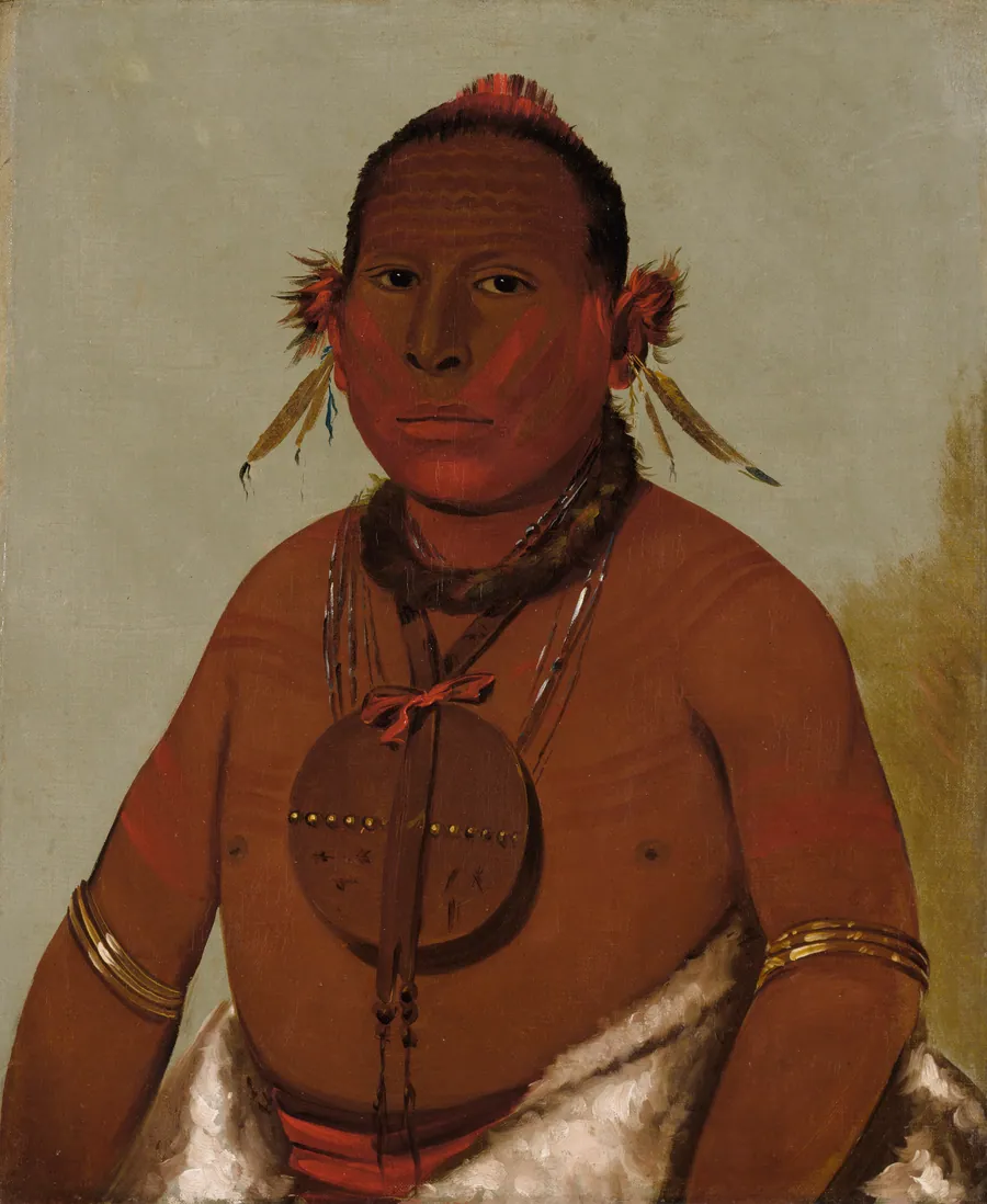 Wa-sáw-me-saw, Roaring Thunder, Youngest Son of Black Hawk by George Catlin, born Wilkes-Barre, PA 1796-died Jersey City, NJ 1872
