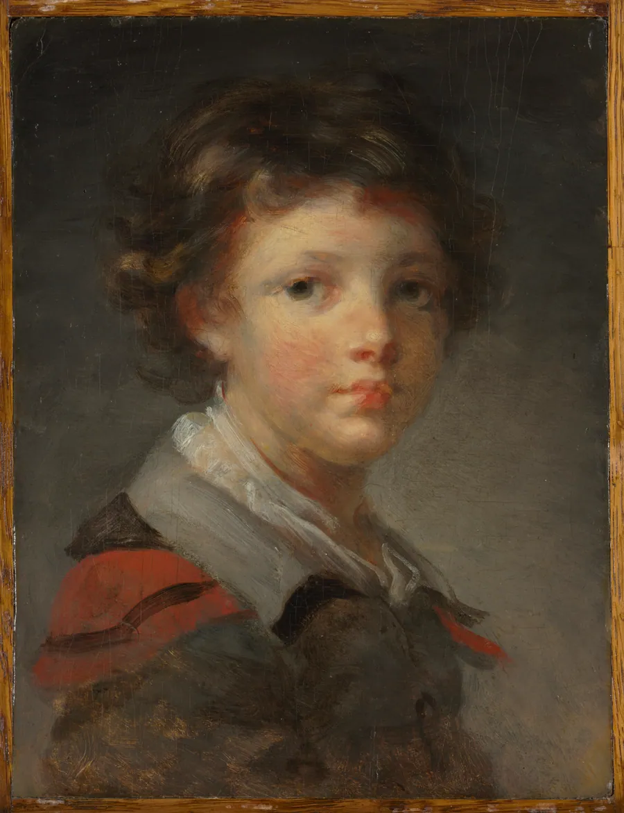 A Boy in a Red-lined Cloak by Jean-Honoré Fragonard