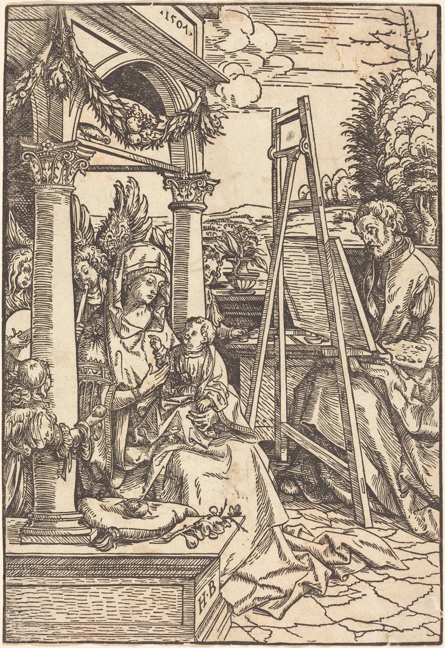 Saint Luke Painting the Portrait of the Virgin by Hans Burgkmair I