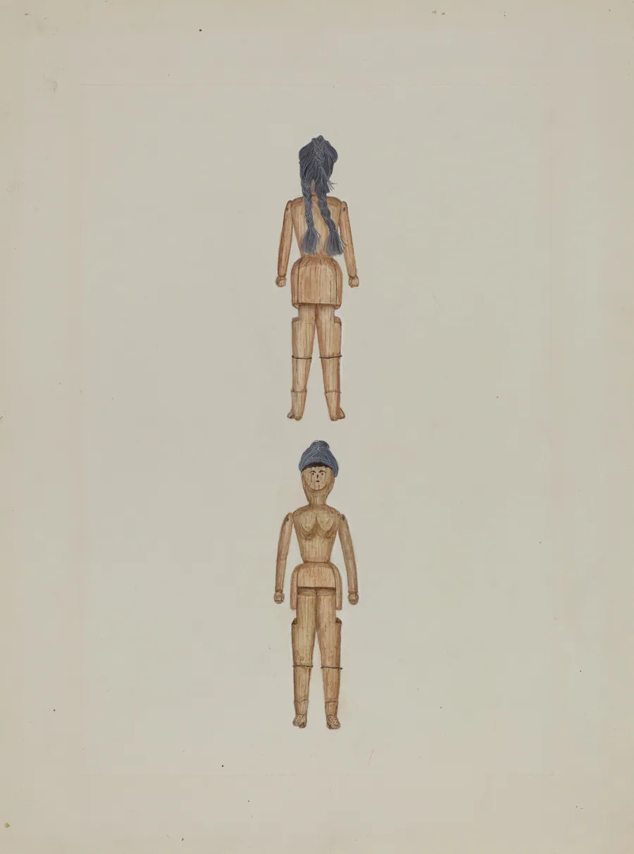 Wooden Doll by Evelyn Bailey