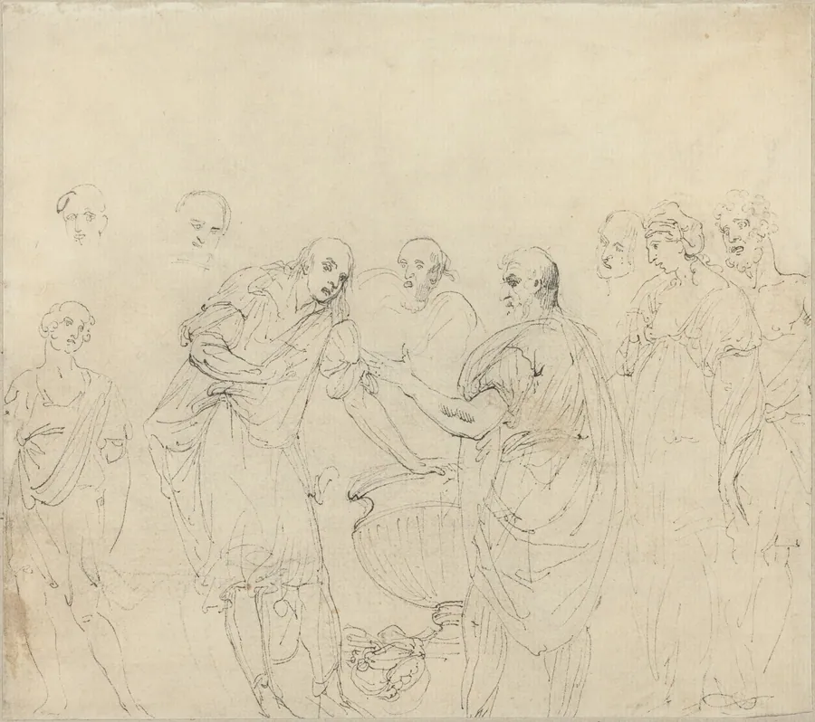 Mucius Scaevola [recto] by John Hamilton Mortimer