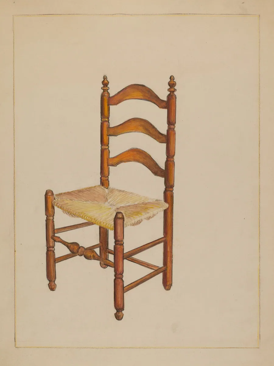 Straw Bottom Chair by George Nelson