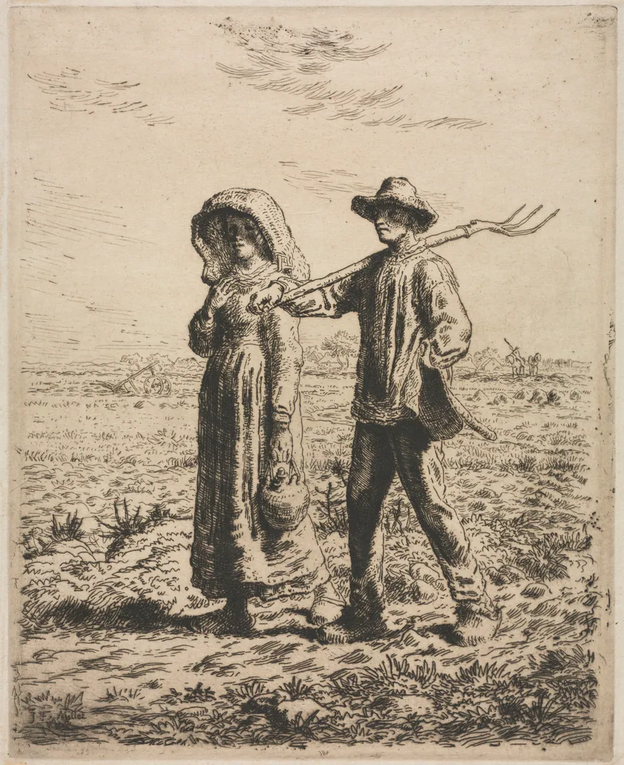 Going to work by Jean-François Millet