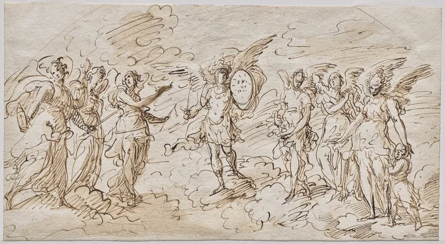 The Seven Archangels (recto) by Massimo Stanzione