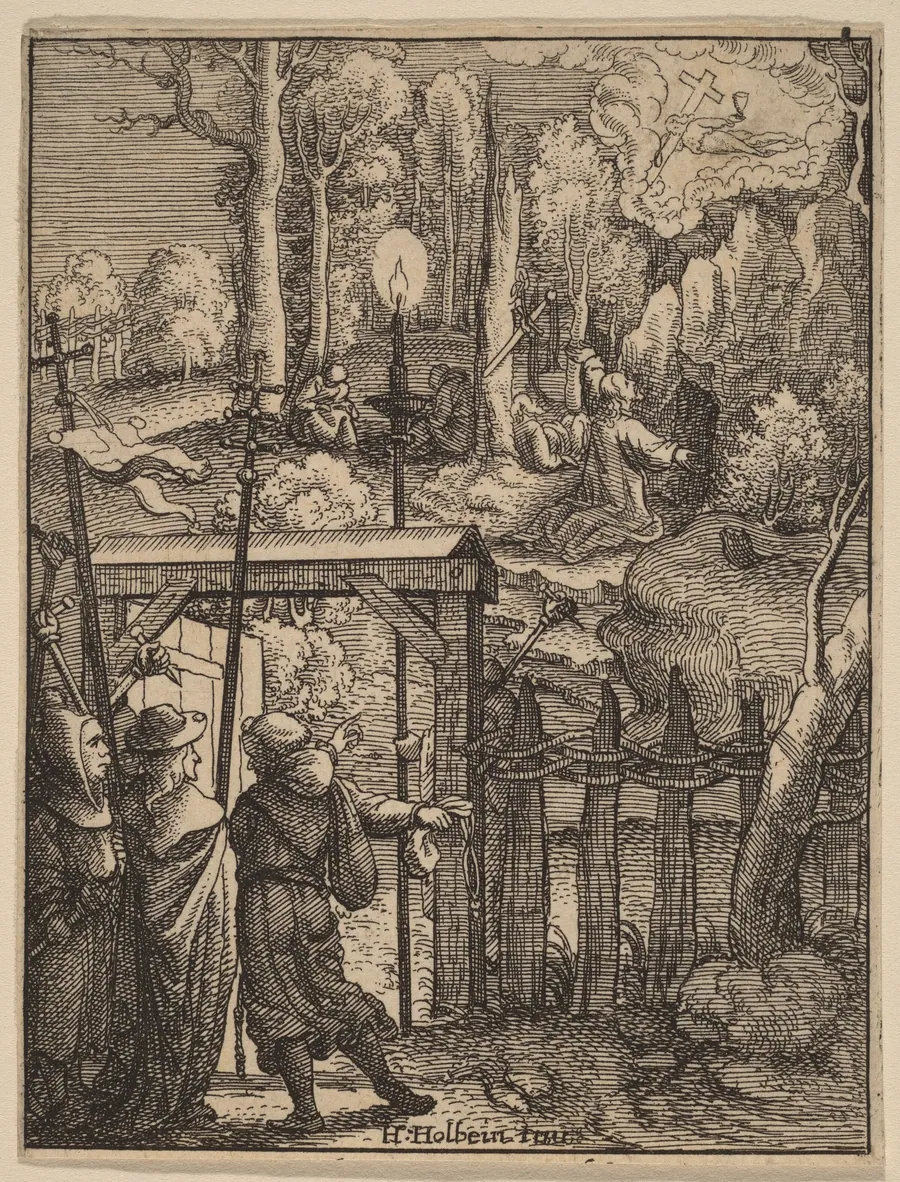 Jesus on the Mount of Olives by Wenceslaus Hollar