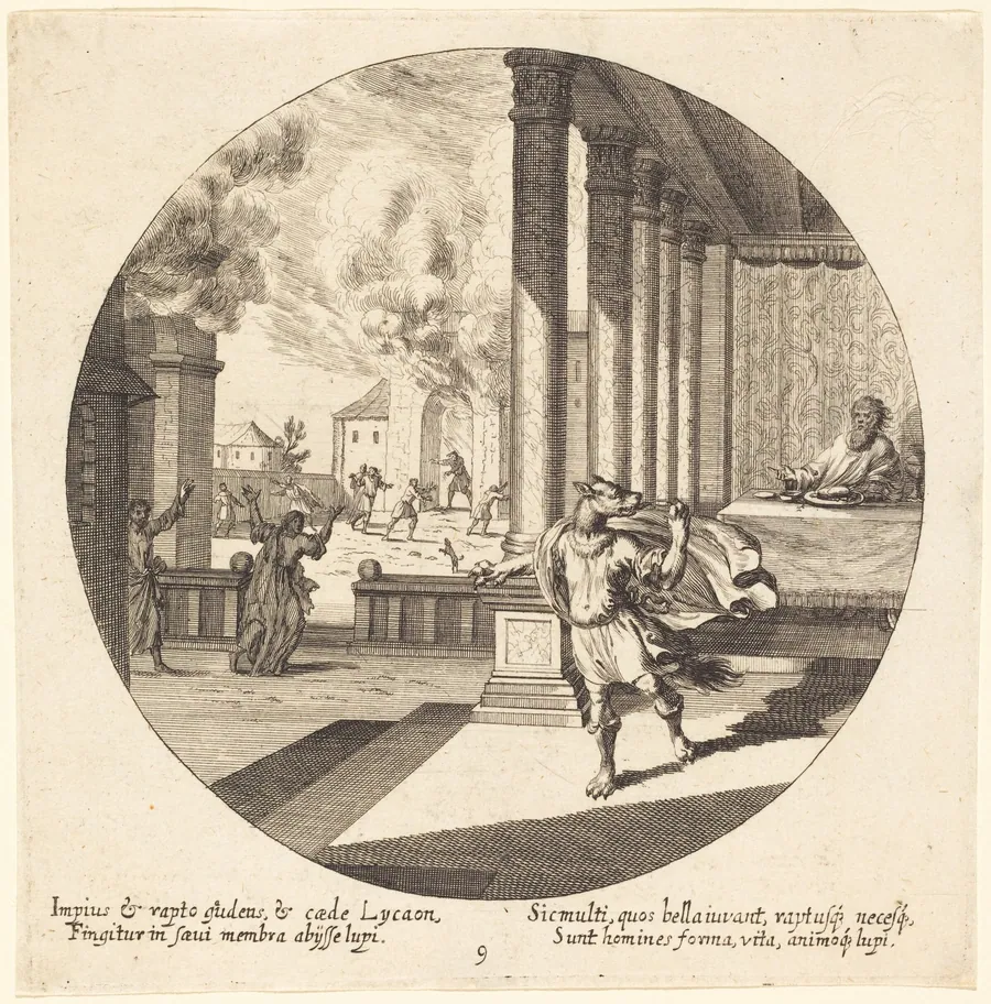 Jove Turns Lycaon into a Wolf by Georg Andreas Wolfgang the Elder