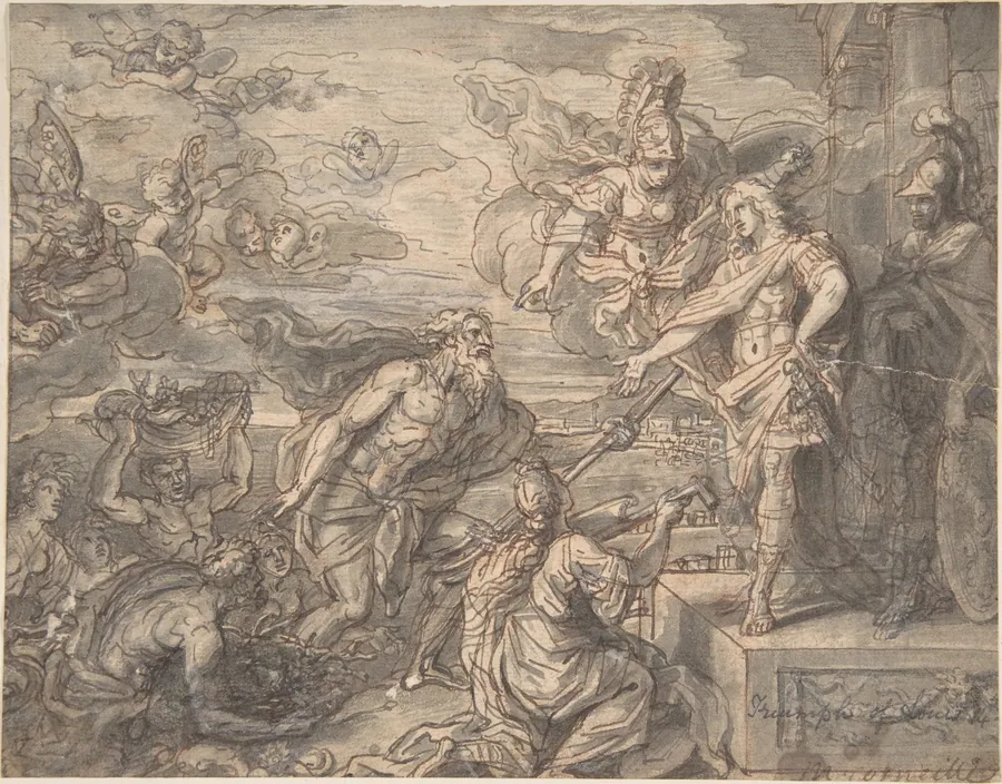 Neptune and other Marine Deities Paying Homage to Louis XIV by Michel Corneille the Younger