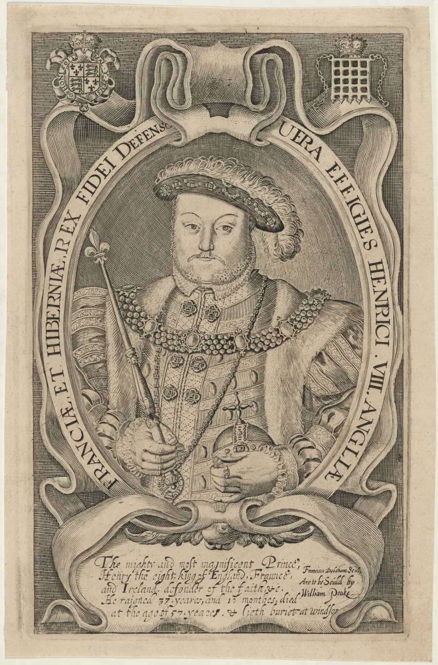 Henrici VIII Angliae, Franciae et Hiberniam Rex (King Henry VIII) by Francis Delaram