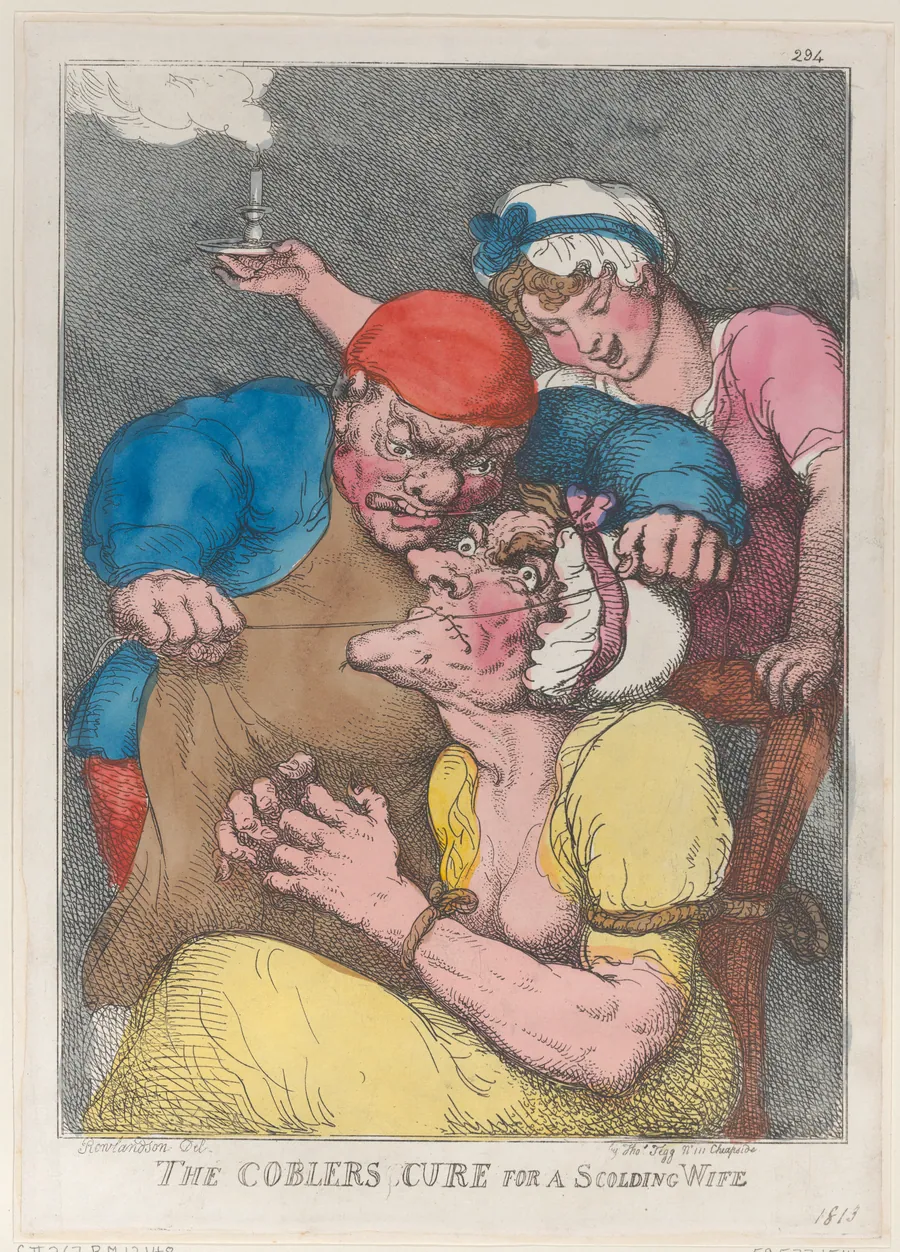 The Cobbler's Cure for a Scolding Wife by Thomas Rowlandson