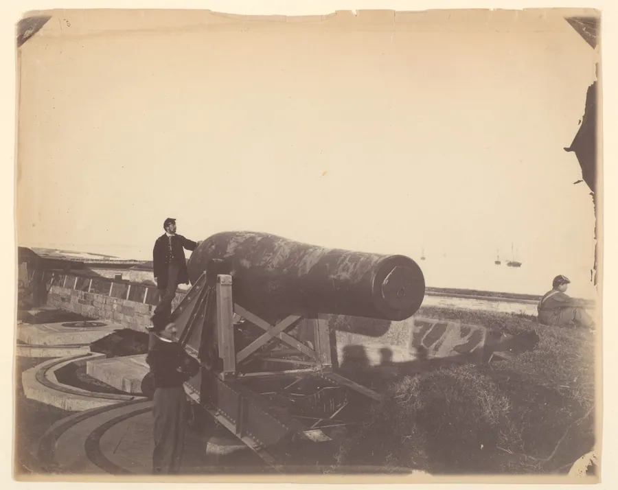 Cannon, Fortress Monroe by Alexander Gardner