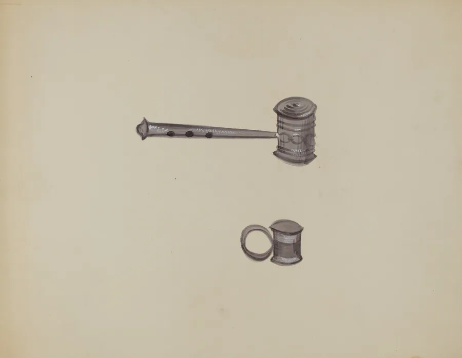 Two Tin Rattles by Raoul Du Bois