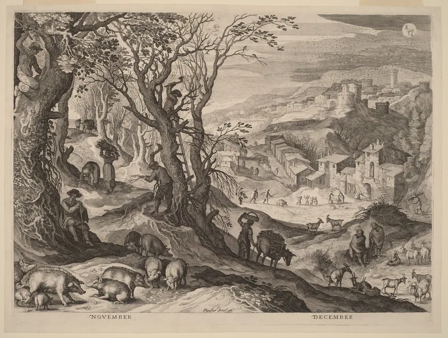 November and December by Aegidius Sadeler II