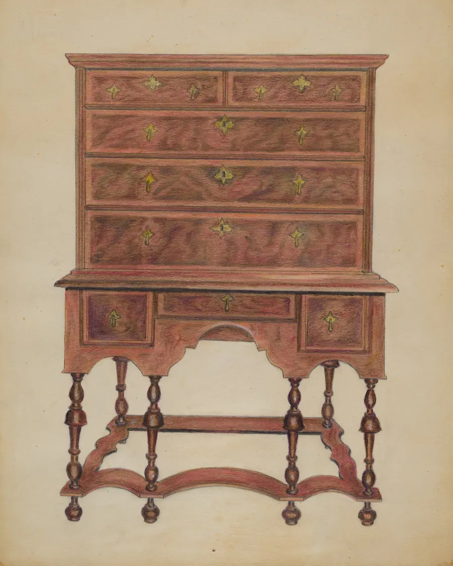 High Chest of Drawers by Carl Weiss