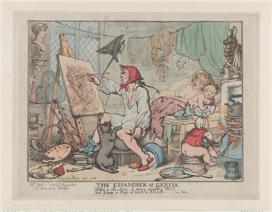 The Chamber of Genius by Thomas Rowlandson