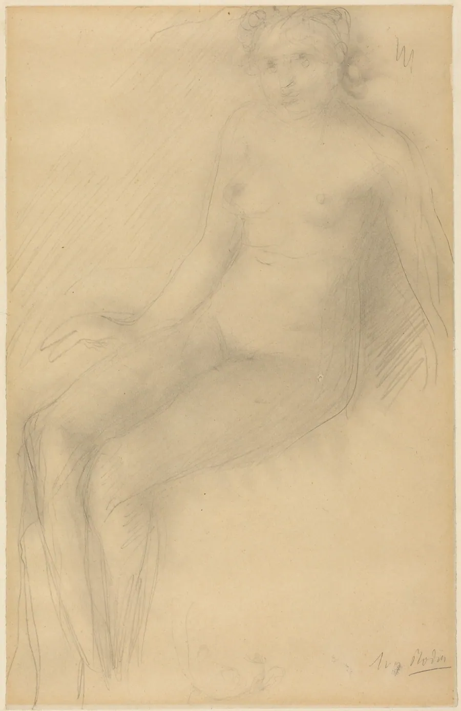 Seated Female Nude by Auguste Rodin