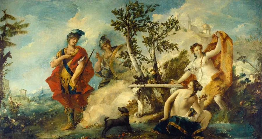Carlo and Ubaldo Resisting the Enchantments of Armida's Nymphs by Gian Antonio Guardi