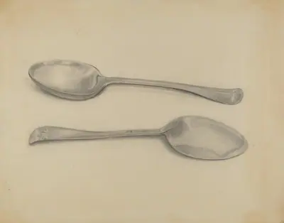 Two Silver Soup Spoons