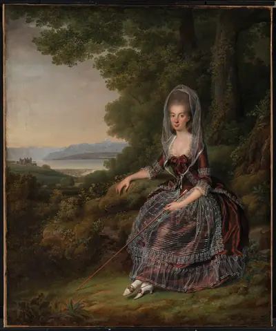 Baronesse Matilda Guiguer de Prangins i sin park ved Lac Léman