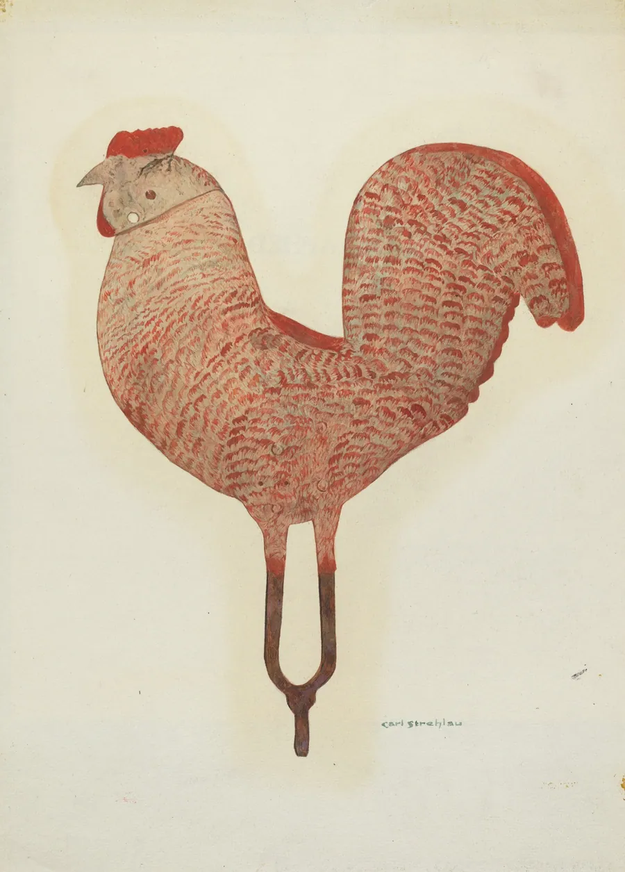 Weather Vane Rooster by Carl Strehlau