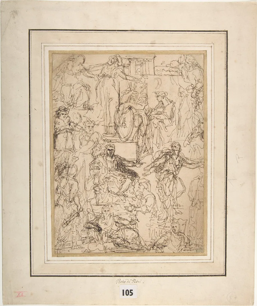 Figure Studies for a Judgment Scene by Michel Corneille the Younger