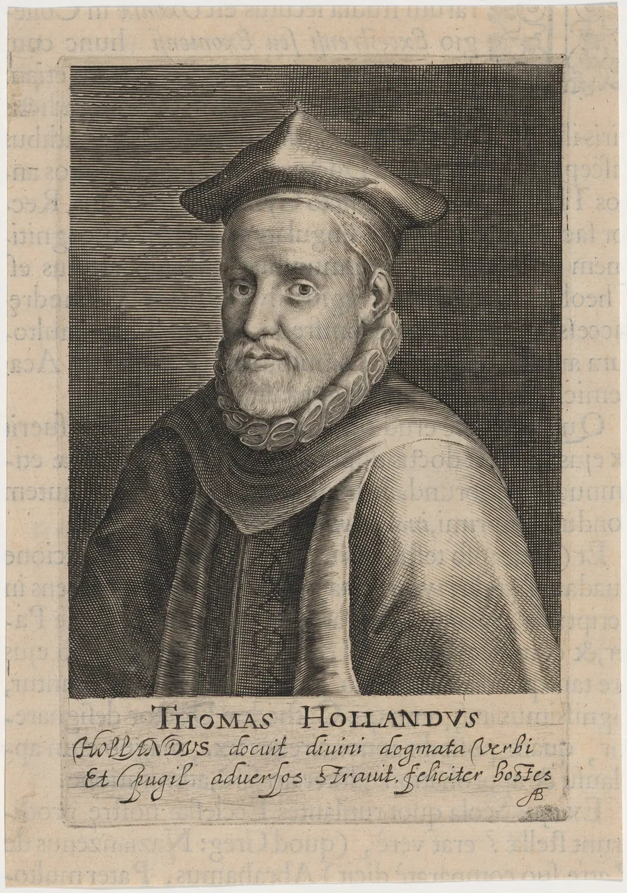 Thomas Holland, Regius Professor of Divinity at Oxford, and Rector of Exeter College by Magdalena van de Passe