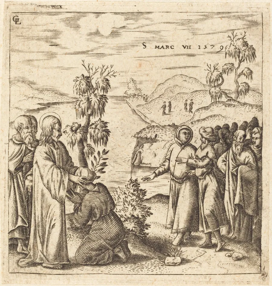 Christ Healing a Deaf Man by Léonard Gaultier