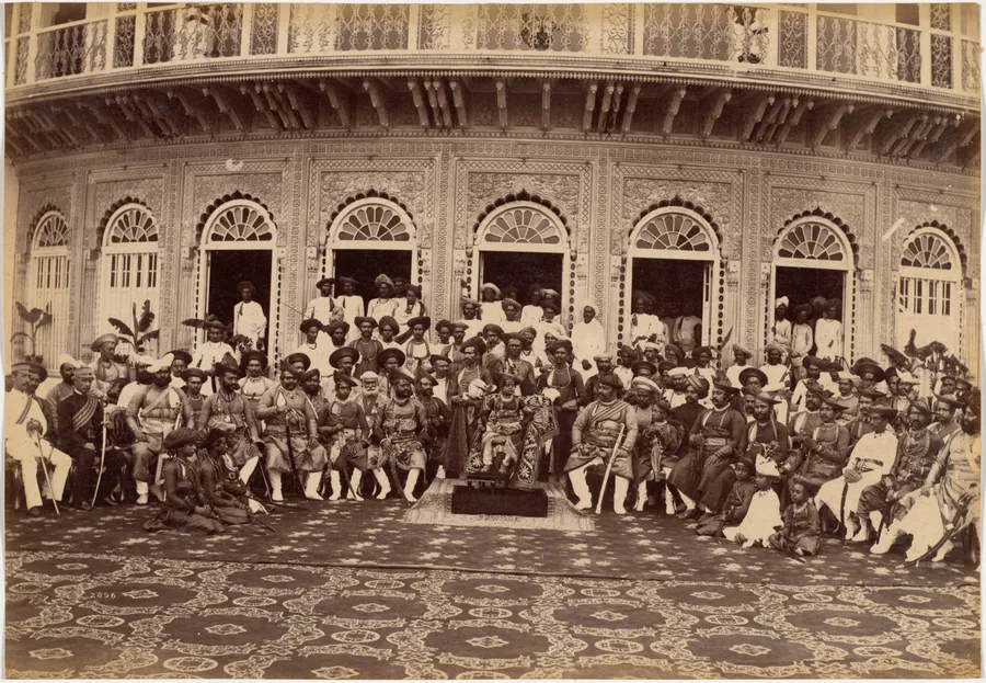 Maharaja Scindia, Nobles, and High Officials, Gwalior by Raja Deen Dayal