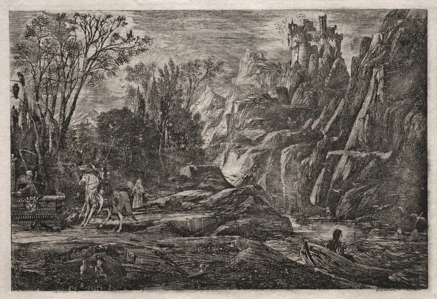 The Knight and Death by Rodolphe Bresdin