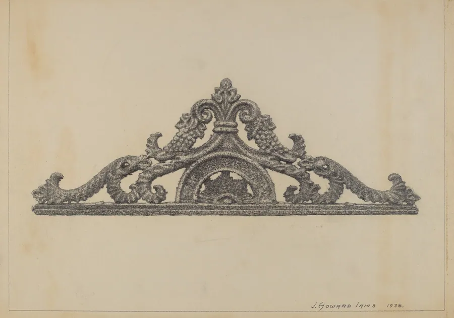Cast Iron Gate Top by J. Howard Iams