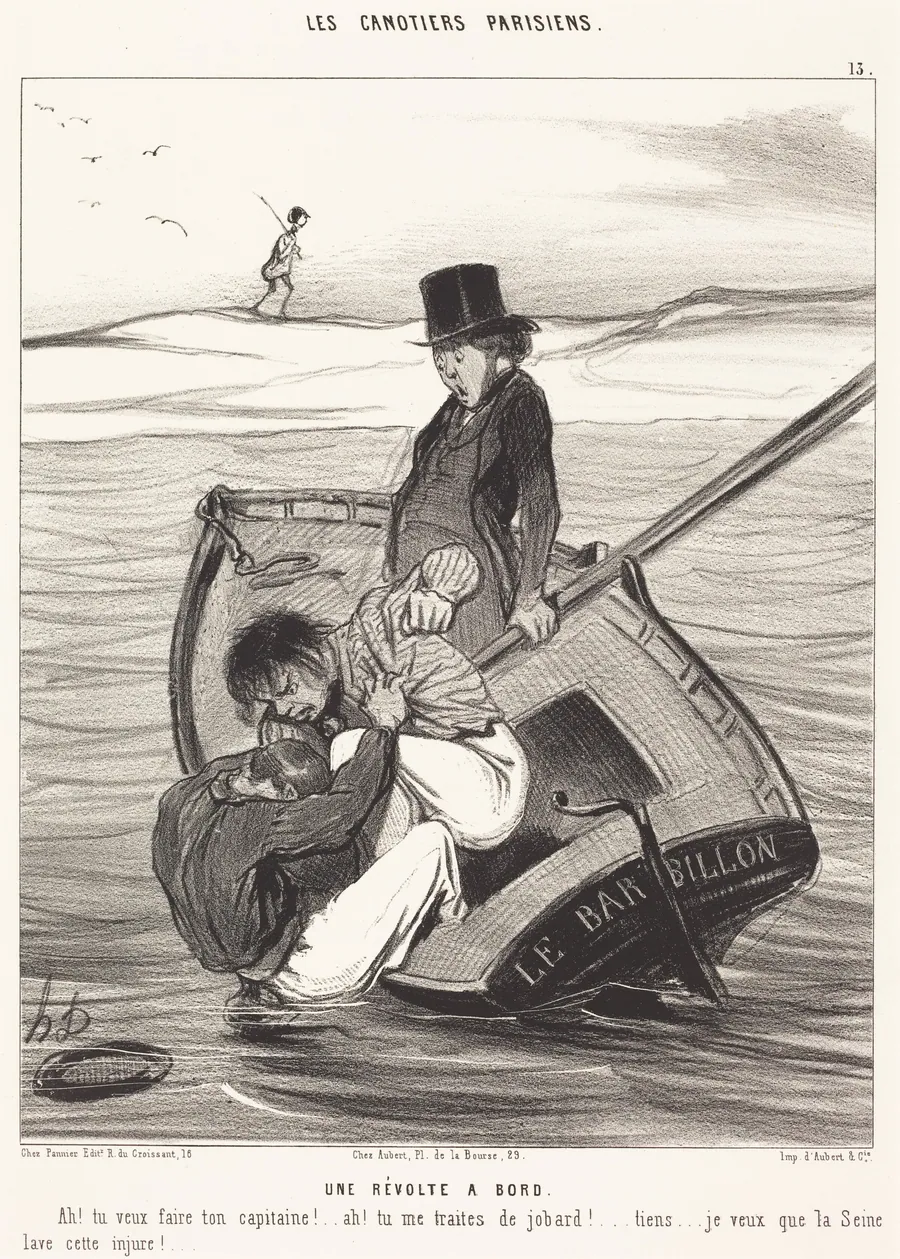 Une Révolte a Bord by Honoré Daumier