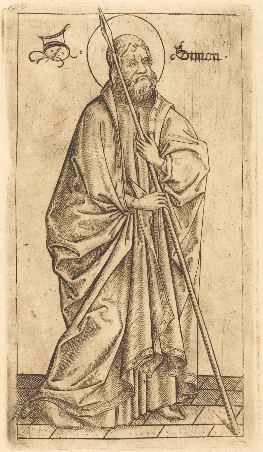 Saint Thomas (?) or Saint Simon (?) by Israhel van Meckenem