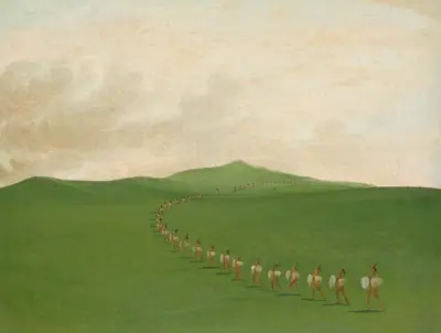 Foot War Party on the March, Upper Missouri