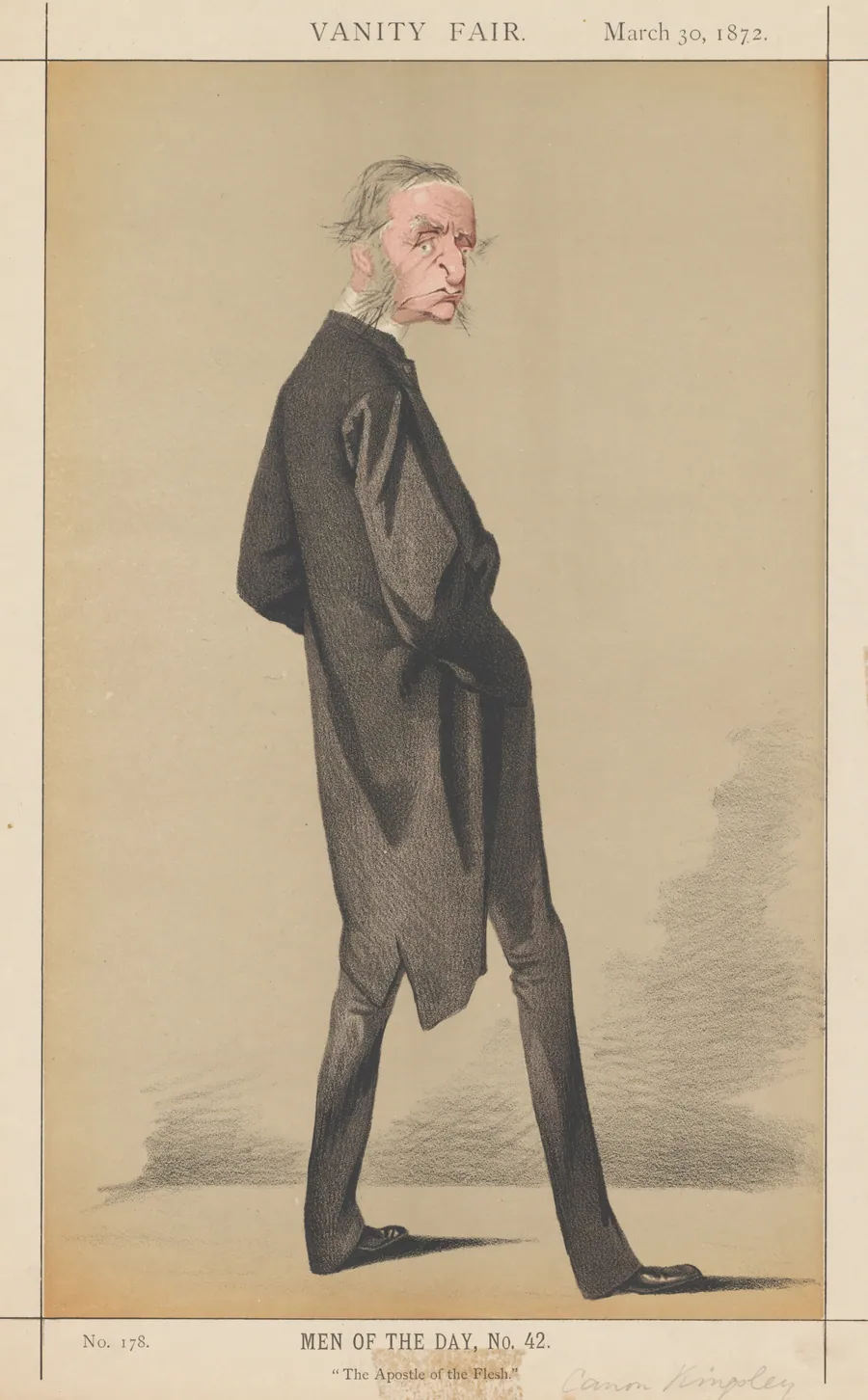 Vanity Fair: Men of the Day, No. 42 "The Apostle of the Flesh" by Adriano Cecioni